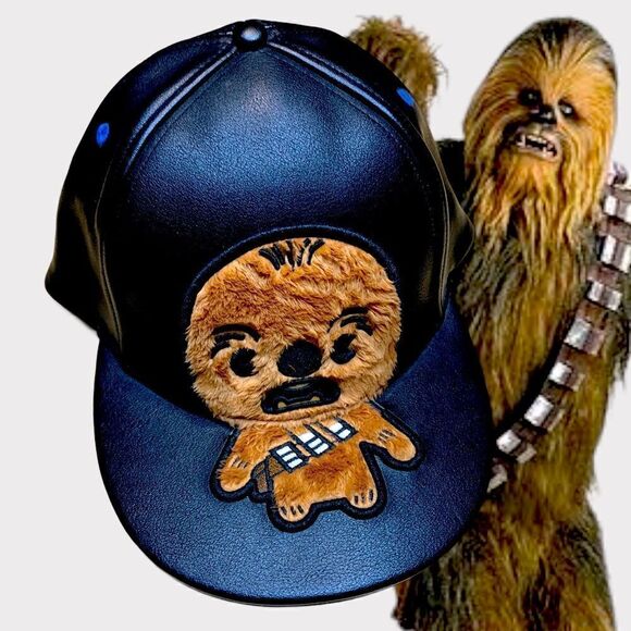 CHEWBACCA DISNEY STORE STAR WARS BLACK CHEWIE CAP - Picture 1 of 7